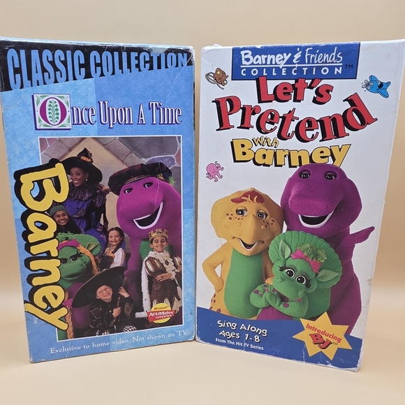 Other - 2 Barney & Friends VHS Let's Pretend Once Upon A Time